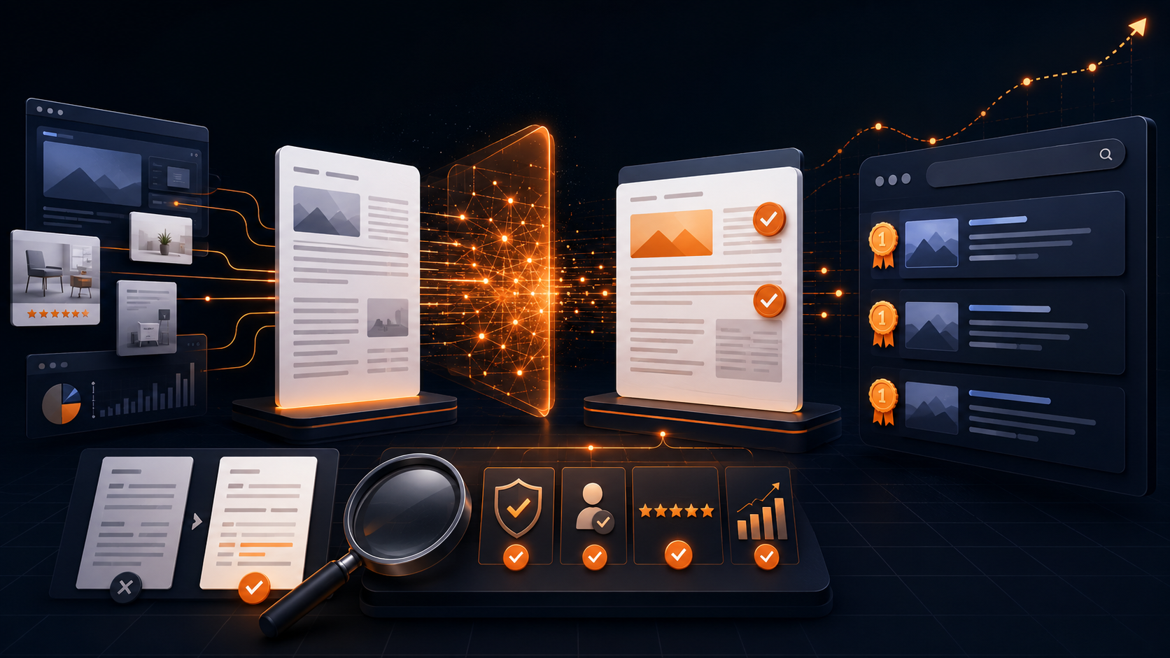 AI-assisted content quality and search visibility workflow